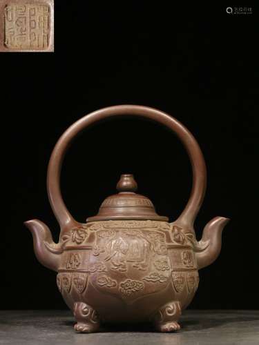 backflow:chinese old collection zisha teapot by chen mingyuan