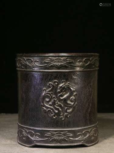 backflow:chinese old collection rosewood brush pot