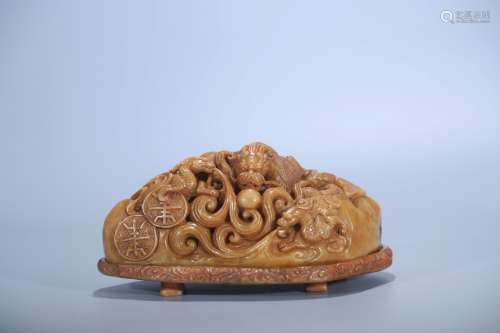 chinese old collection tianhuang stone ornament