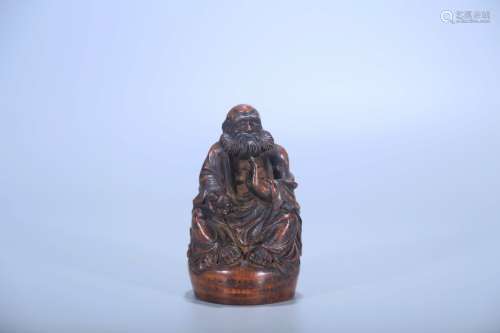 chinese bamboo figure of buddha,qing dynasty