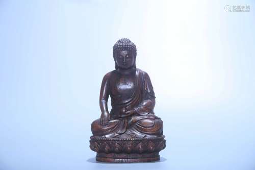 chinese agalwood sakyamuni statue,qing dynasty