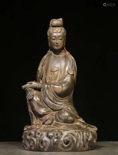 backflow:chinese agalwood guanyin statue,late qing dynasty
