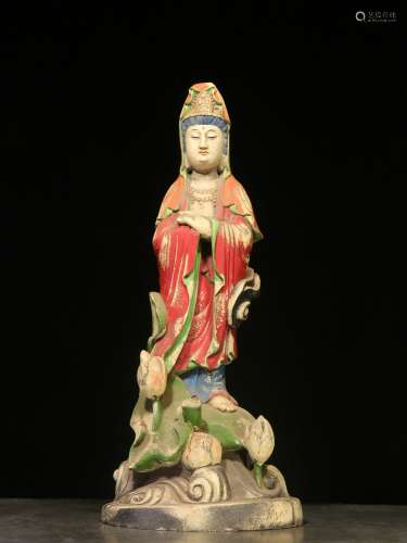 backflow:chinese nanmu guanyin statue,late qing dynasty