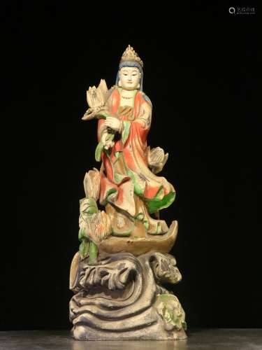backflow:chinese nanmu guanyin statue,late qing dynasty