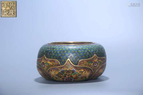 chinese cloisonne enamel bronze washer