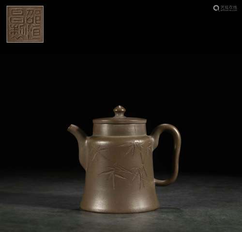 chinese zisha teapot with shao hengchang mark