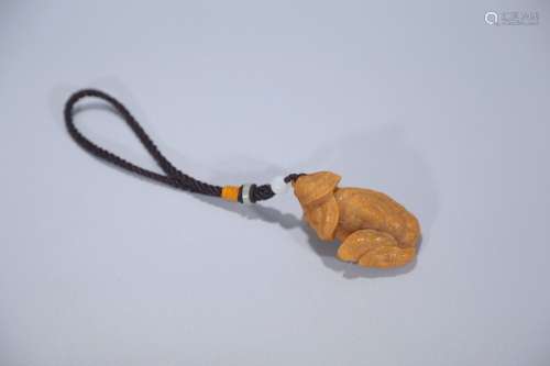chinese tianhuang stone  carved lingzhi  pendant,qing dynasty