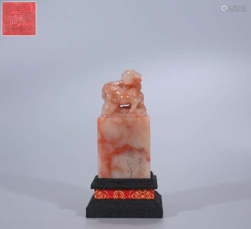 chinese old collection shoushan furong stone seal