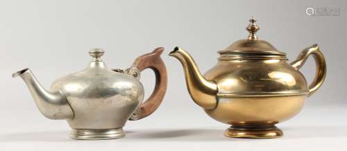 TWO EARLY TEAPOTS.