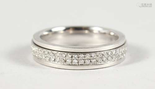 AN 18CT WHITE GOLD AND DIAMOND ETERNITY RING.