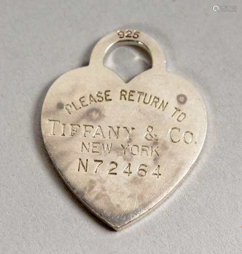 A TINY TIFFANY SILVER HEART No. 72464.
