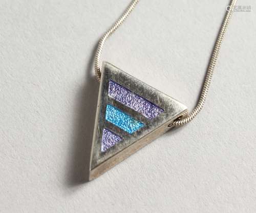 NICOLE BARR, A SILVER AND ENAMEL NECKLACE boxed.