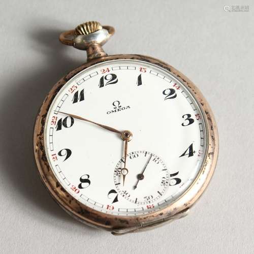 AN OMEGA POCKET WATCH.