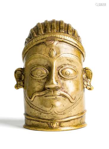 A BRASS LINGAM COVER, WESTERN DECCAN, INDIA, 18TH / 19TH CENTURY
