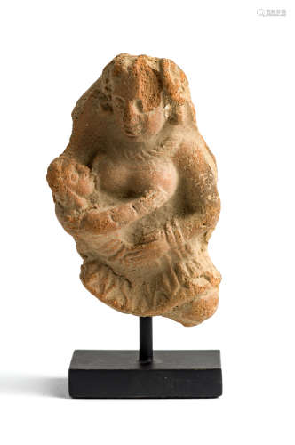 A GUPTA TERRACOTTA FRAGMENT DEPICTING A MOTHER AND CHILD, CENTRAL INDIA, 5TH/6TH CENTURY