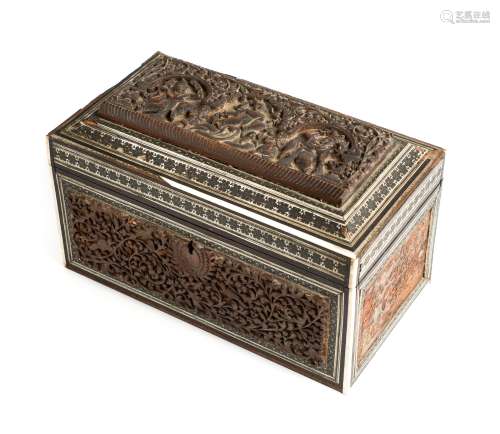 ˜AN ANGLO-INDIAN TEA-CADDY, BOMBAY, INDIA, CIRCA 1880