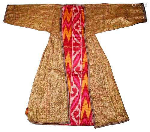AN UZBEK BROCADE COAT (CHAPAN), CENTRAL ASIA, LATE 19TH / EARLY 20TH CENTURY