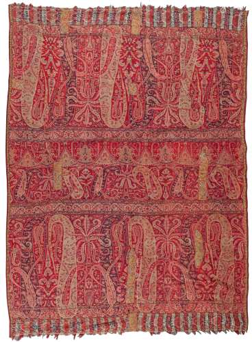 A WOVEN WOOL PANEL, KASHMIR OR PERSIA, FIRST HALF 19TH CENTURY