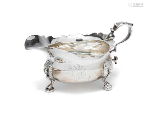 A GEORGE III SILVER SAUCEBOAT, THOMAS CHAWNER, LONDON, 1784