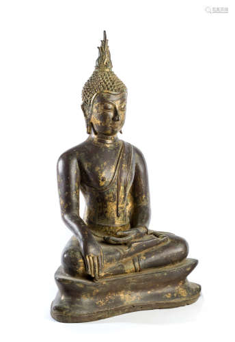 A BRONZE FIGURE OF BUDDHA, THAILAND, EARLY 20TH CENTURY