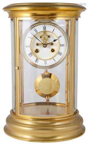 A FRENCH FOUR-GLASS TABLE CLOCK, LATE 19TH CENTURY