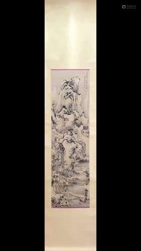 A Chinese Painting Of Landscape&Figure, Feng Chaoran Mark