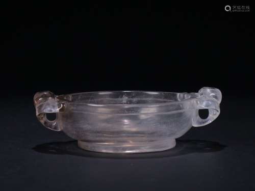 A Chinese Crystal Peach Pattern Brush Washer