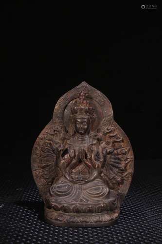 A Chinese Bronze Guanyin Ornament