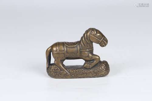 A Chinese Bronze Horse Censer Ornament