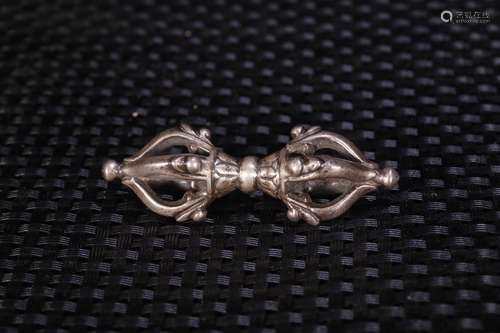 A Chinese Silver Vajra