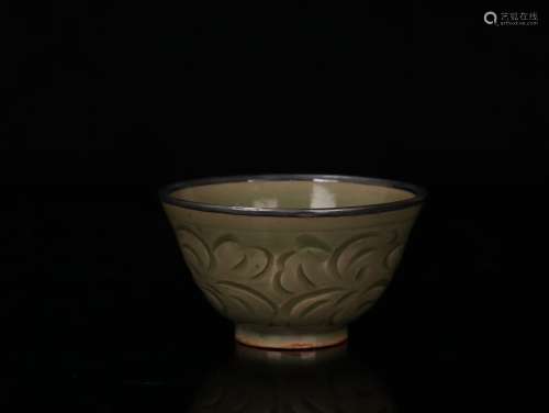 A Chinese Porcelain Yaozhou Kiln Floral Cup