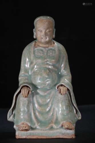 A Chinese Porcelain Longquan Kiln Buddha Ornament