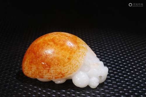 A Chinese Hetian Jade Turtle Hand Piece