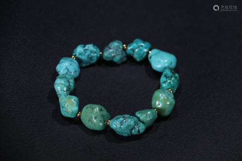 A Tibetan Turquoise Stone Bracelet