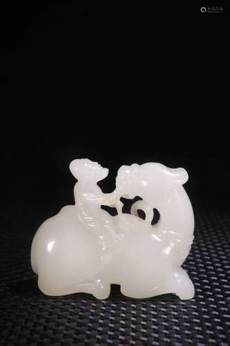 A Chinese Hetian Jade Horse Ornament