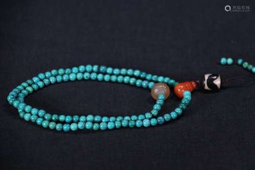 A Tibetan Turquoise Stone Rosary