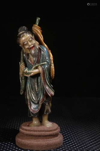 A Chinese Shoushan Stone Figure Statue