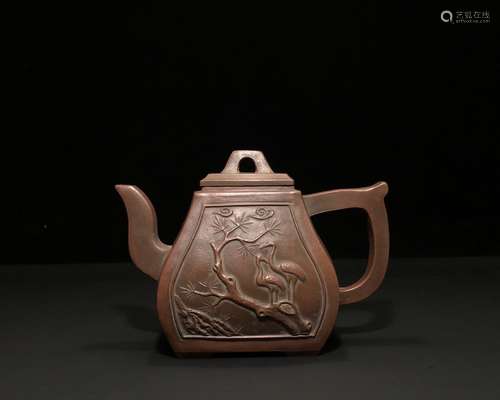 A Chinese Zisha Teapot With Mark