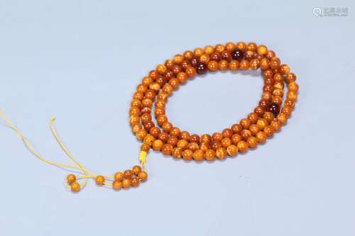 A Chinese Amber Rosary