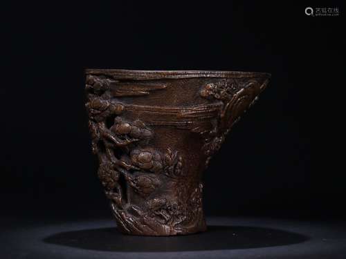 A Chinese Agarwood Vessel Of Figure-Story