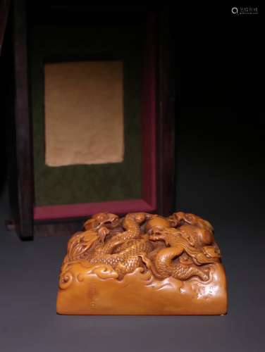 A Chinese Tianhuang Stone Dragon Seal