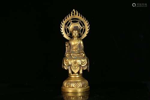 A Chinese Gilt Bronze Buddha Statue