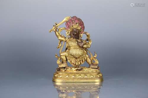 A Chinese Gilt Bronze Buddha Ornament