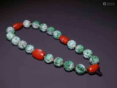 A Chinese Jadeite Bracelet