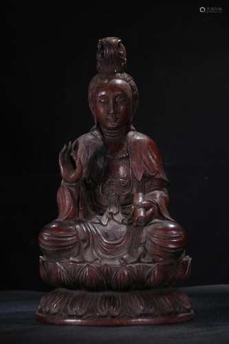 A Chinese Agarwood Guanyin Ornament