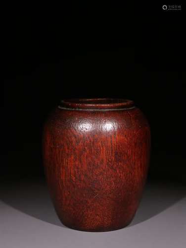 A Chinese Agarwood Small Jar