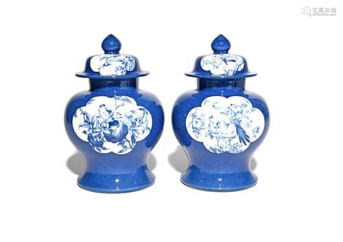 A near pair of Spode Copeland's China baluster vases and covers early 20th century, after the