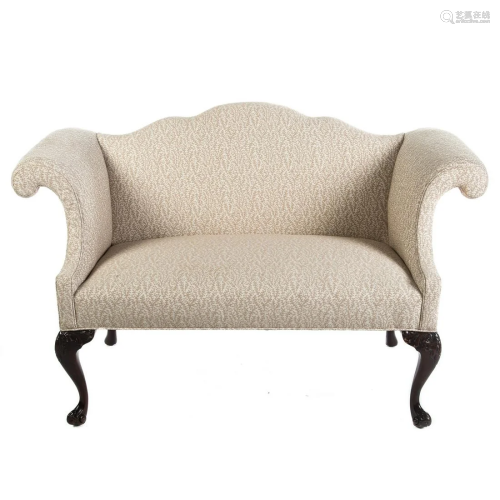 George II Style Mahogany Camel Back Settee