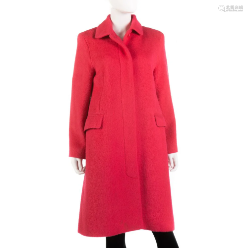 Whistles Hot Pink Wool Coat