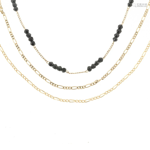 A Pair of Fashionable Chains in 14K